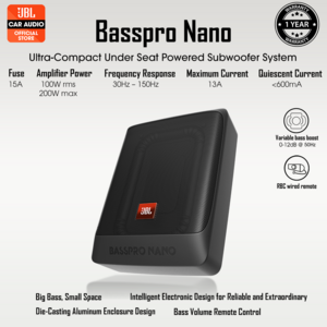JBL BASSPRO-NANO 6 x 8' Inch Underseat Sub Woofer
