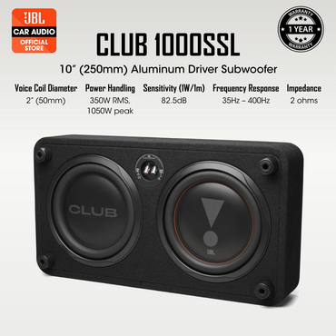 JBL CLUB 1000SSL - 10” Shallow Mount Subwoofer