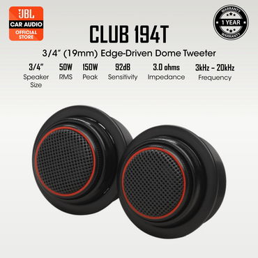 JBL CLUB 194T -  3/4" Edge-Driven Dome Tweeters