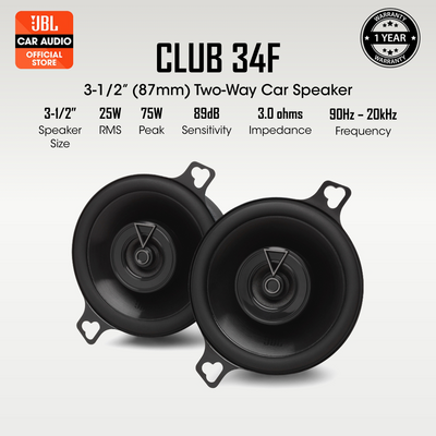 JBL CLUB-34F 3.5' Inch 2 Way Coaxial Speaker