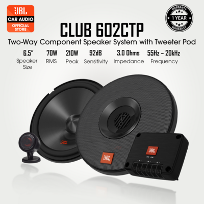 JBL CLUB-602CTP 6.5' Inch 2 Way Component with Tweeter Stand
