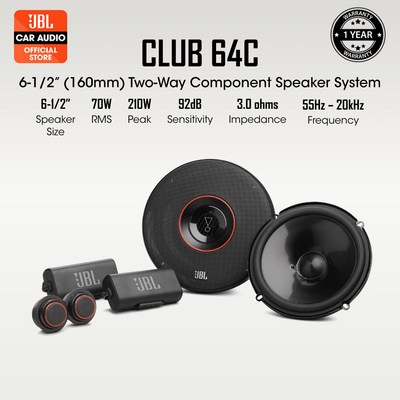 JBL CLUB-64C 6.5' Inch 2 Way Component Speaker