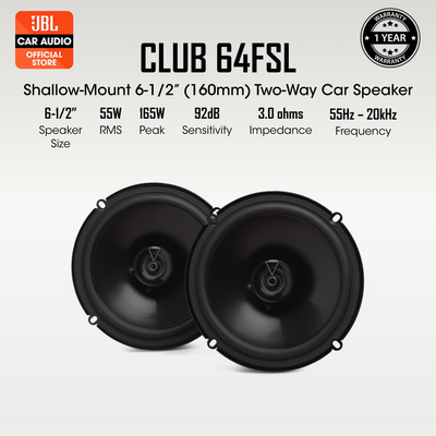 JBL CLUB-64FSL 6.5' Inch 2 Way Coaxial Speaker