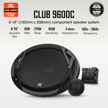 JBL CLUB 9600C - 6" x 9" Inch 2-Way Component Speaker