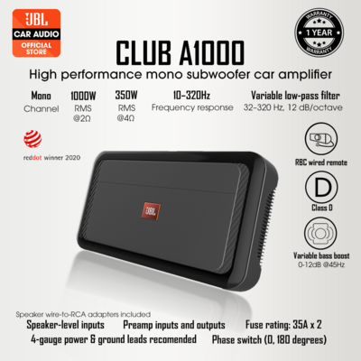 JBL CLUB-A1000 Mono Amplifier