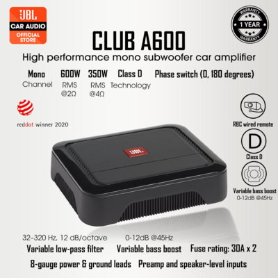 JBL CLUB-A600 Mono Amplifier
