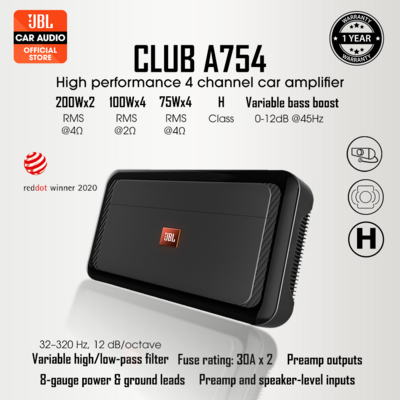 JBL CLUB-A754 4 Channel Amplifier 