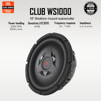 JBL CLUB-WS1000 10' Inch Passive Slim Type Sub Woofer