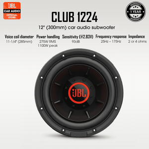 JBL CLUB-1224 12' Inch Passive Sub Woofer