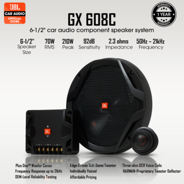 JBL GX 608C - 6.5 Inch 2-Way Component Speaker