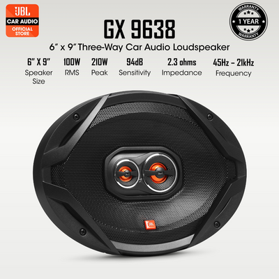 JBL GX-9638 6 x 9' Inch 3 Way Coaxial Speaker