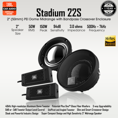JBL STADIUM-22S 2' Inch Mid Range Speaker