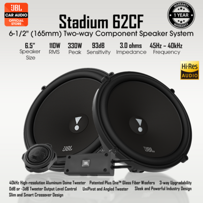 JBL STADIUM-62CF 6.5' Inch 2 Way Component Speaker