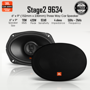 JBL STAGE2-9634 6 x 9' Inch 3 Way Coaxial Speaker