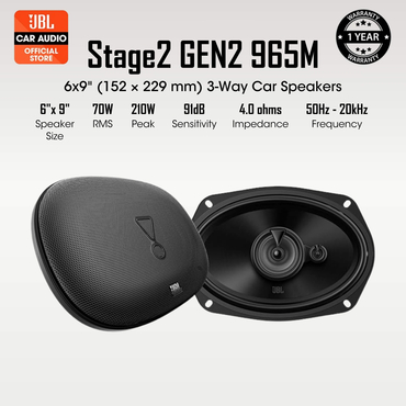 JBL Stage2 GEN2 965M – 6x9" (152 × 229 mm) 3-Way Car Speakers