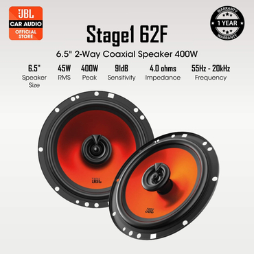 JBL Stage1 62F 6.5" 2-Way Coaxial Speaker 400W Original JBL Car Speaker 6.5 Inch Car Audio Speaker Kereta JBL Stage1-62F