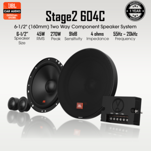 JBL STAGE2-604C 6.5' Inch 2 Way Component Speaker